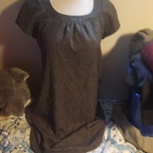 Dark Gray Short Sleeve Dress